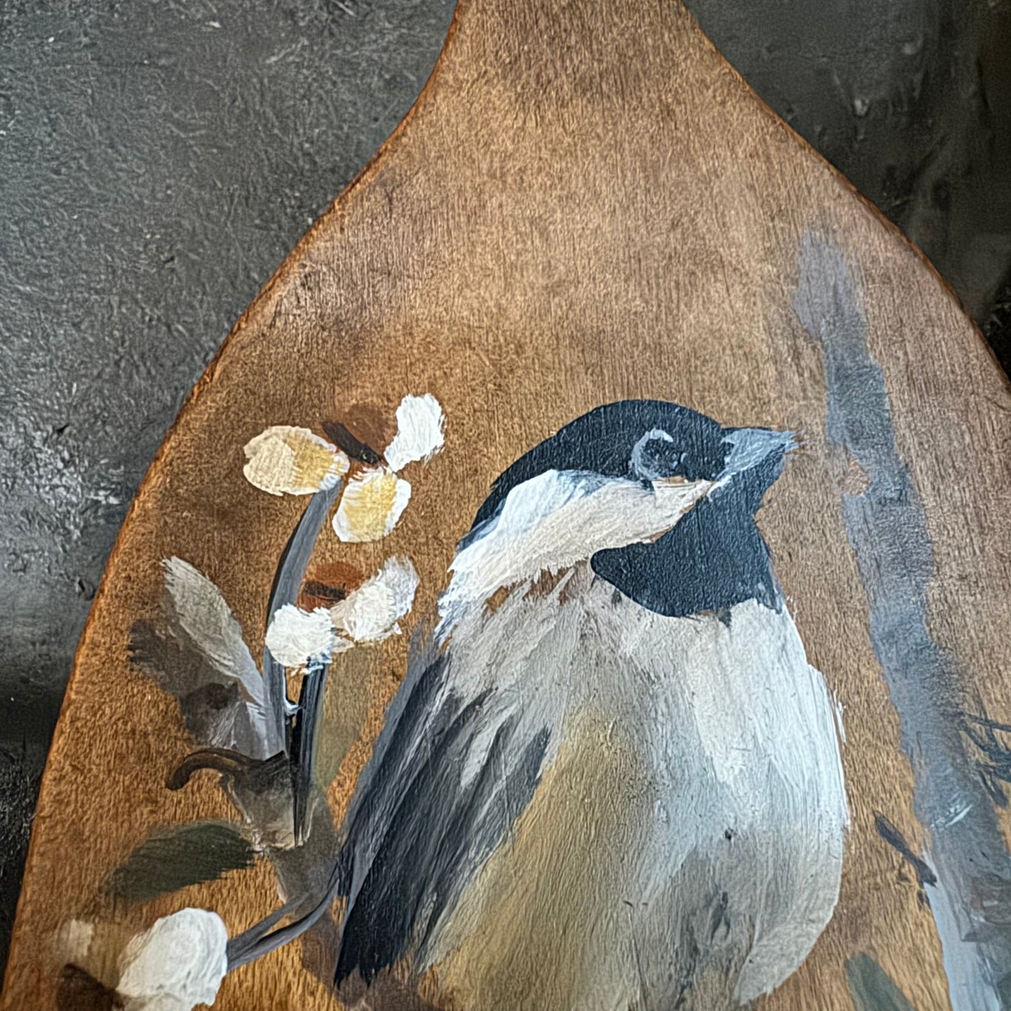 Ann Sweeney Butter Paddle - Chickadee