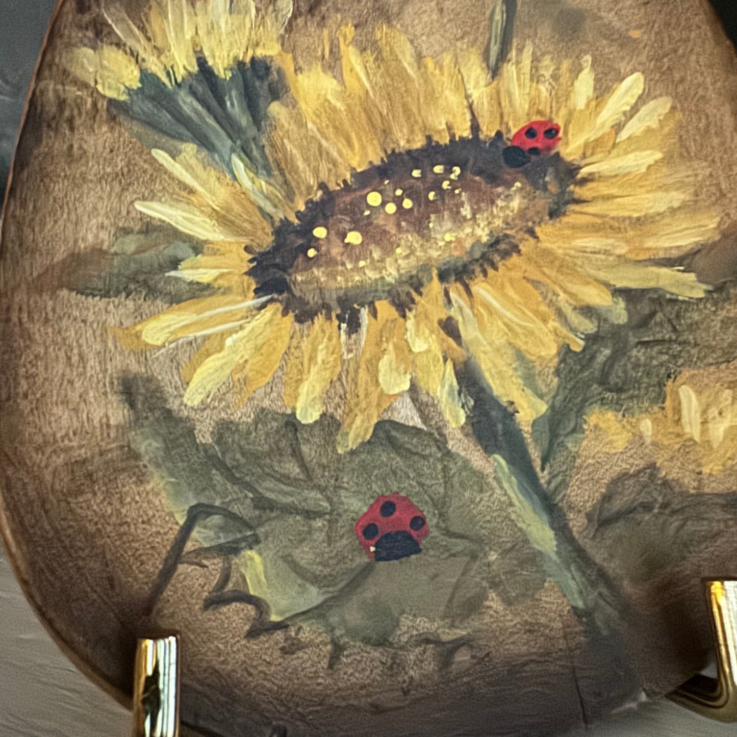 Ann Sweeney Butter Paddle - Ladybug Sunflower