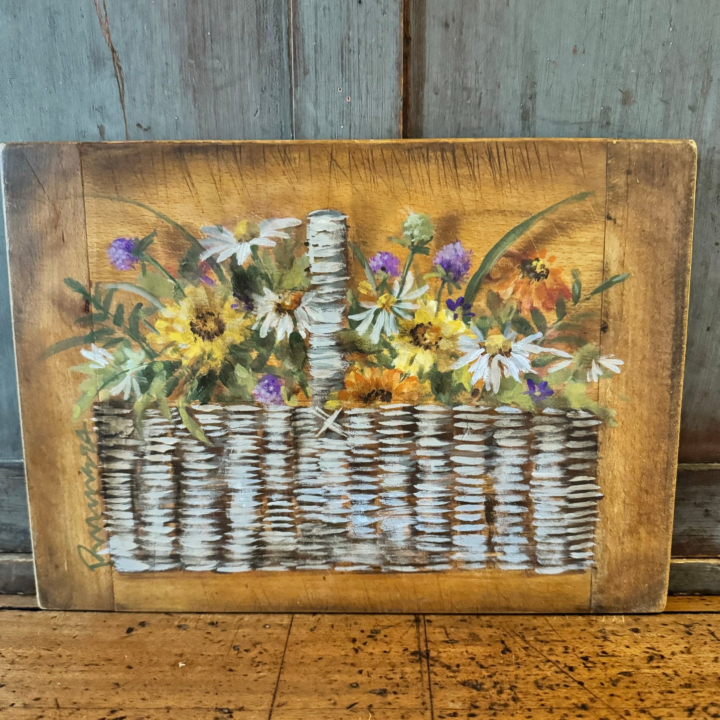 Ann Sweeney Bread Board - Summer Basket