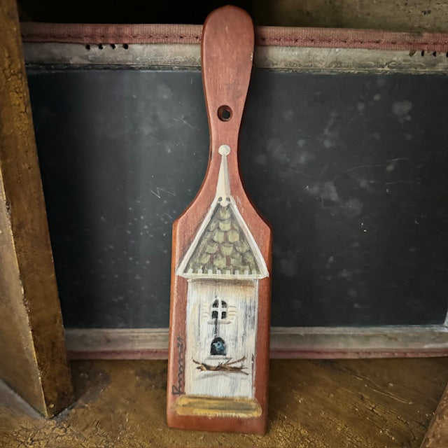 Ann Sweeney Butter Paddle - White Birdhouse