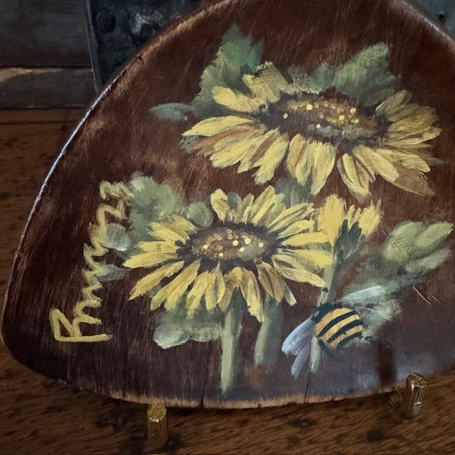 Ann Sweeney Butter Paddle - Sunflower Bee