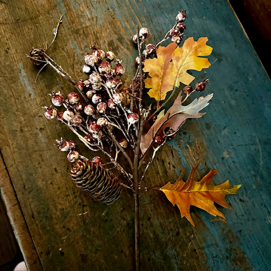 Wreath - Frosted Fall Leaf Stem