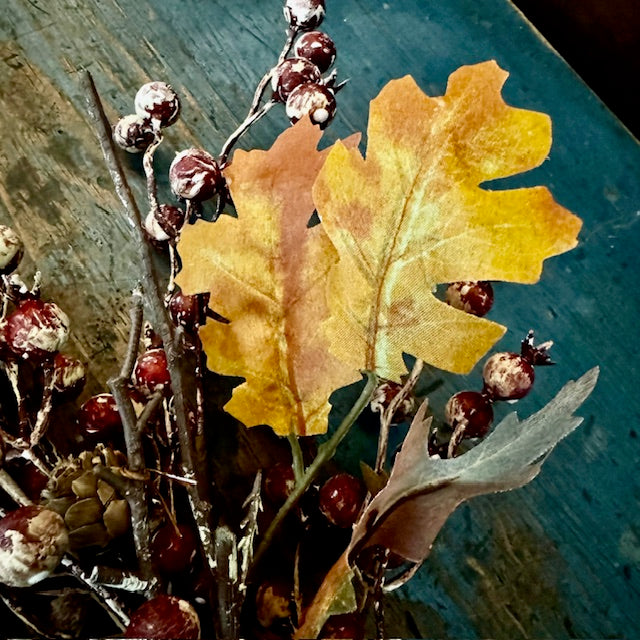 Wreath - Frosted Fall Leaf Stem