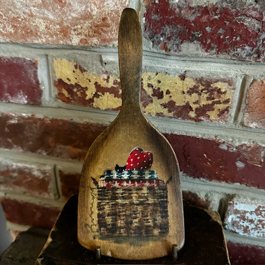 Ann Sweeney Butter Paddle - Strawberry Heart Basket