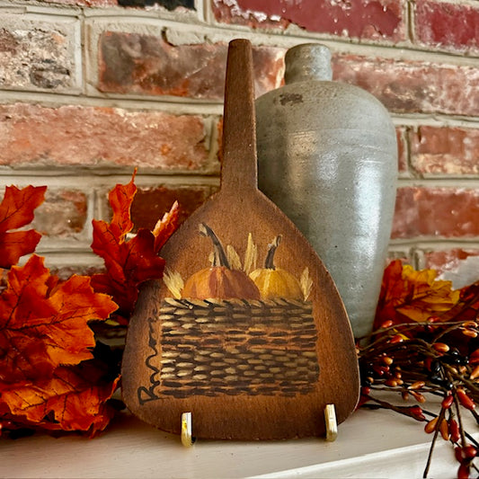 Ann Sweeney Butter Paddle - Woven Pumpkin Basket