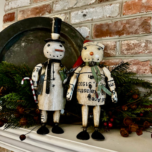 Recycled Metal - Snowmen