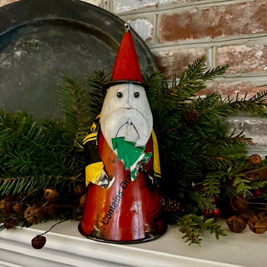 Recycled Metal - Cone Santa