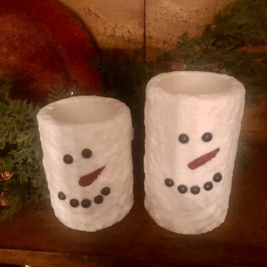 Candle - Snowman Pillar